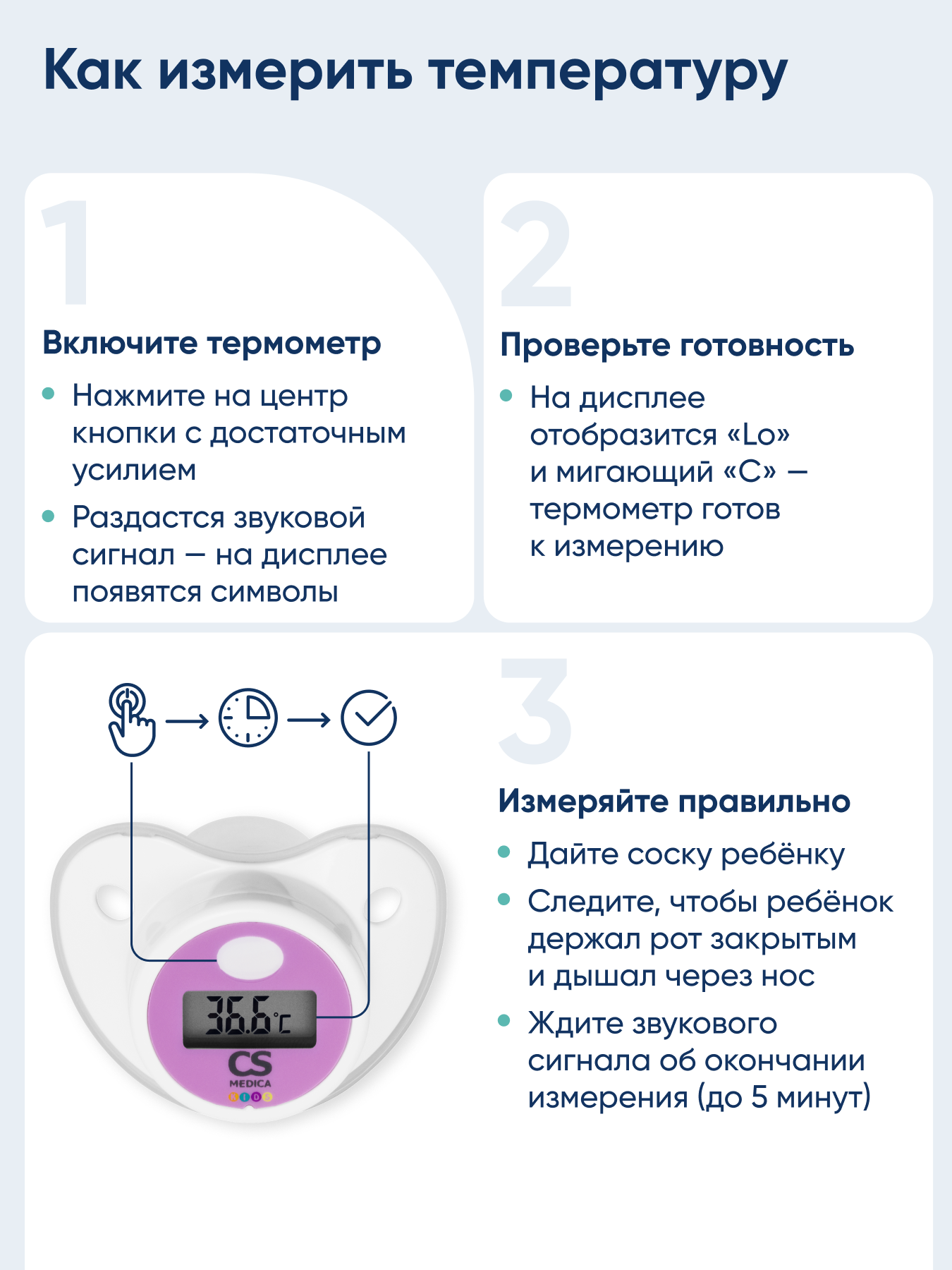 Термометр электронный CS MEDICA - фото 5
