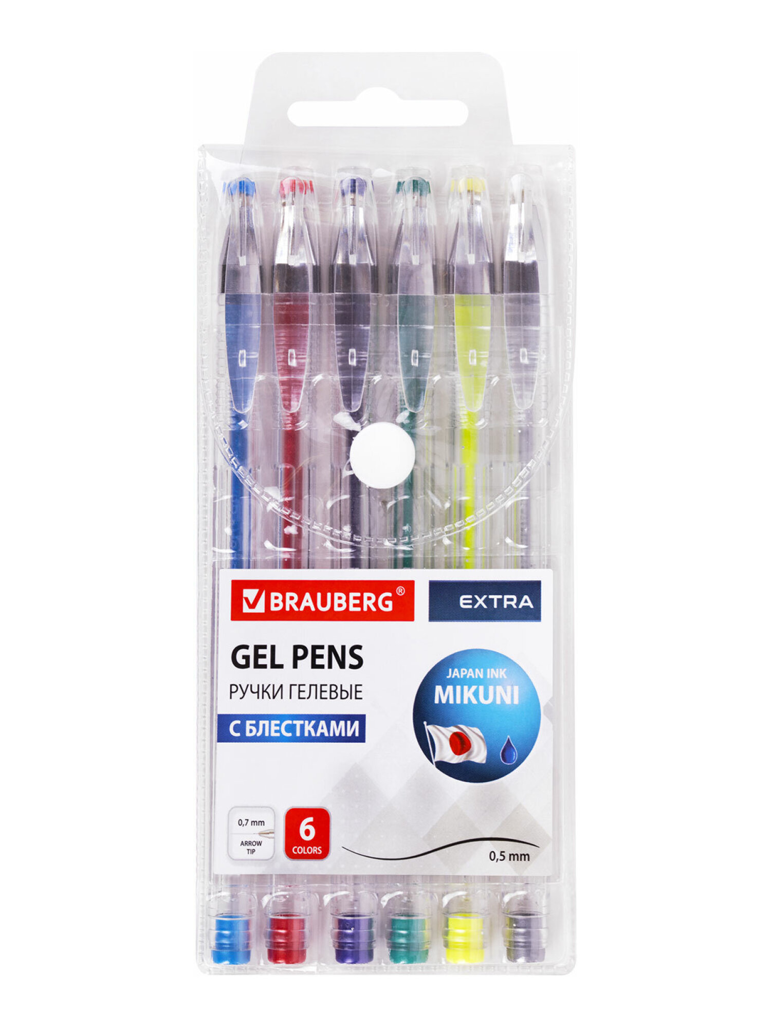 Ручка гелевая Brauberg 6 шт. - фото 5