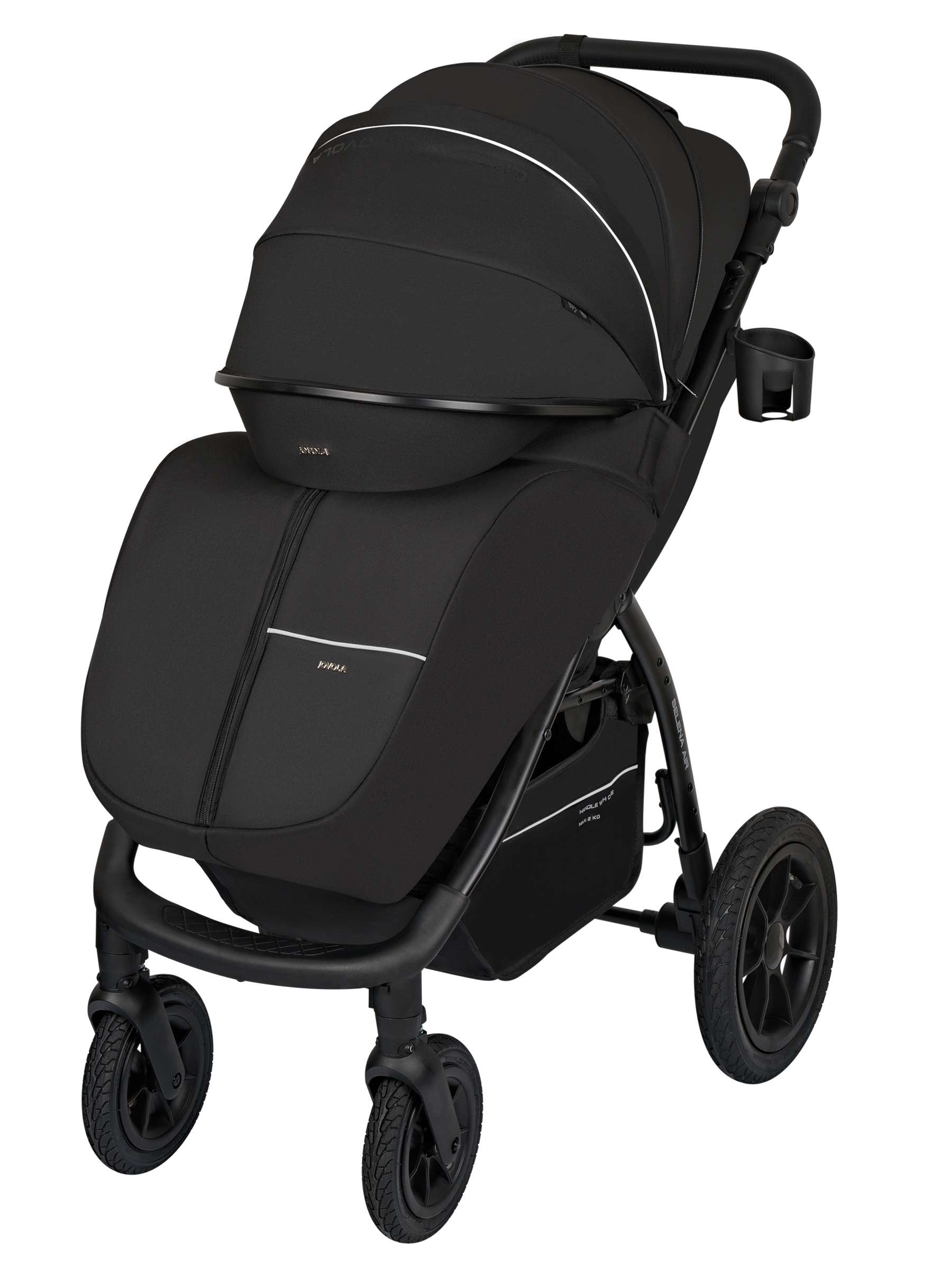 Коляска прогулочная JOVOLA Selena Air new черный - фото 3