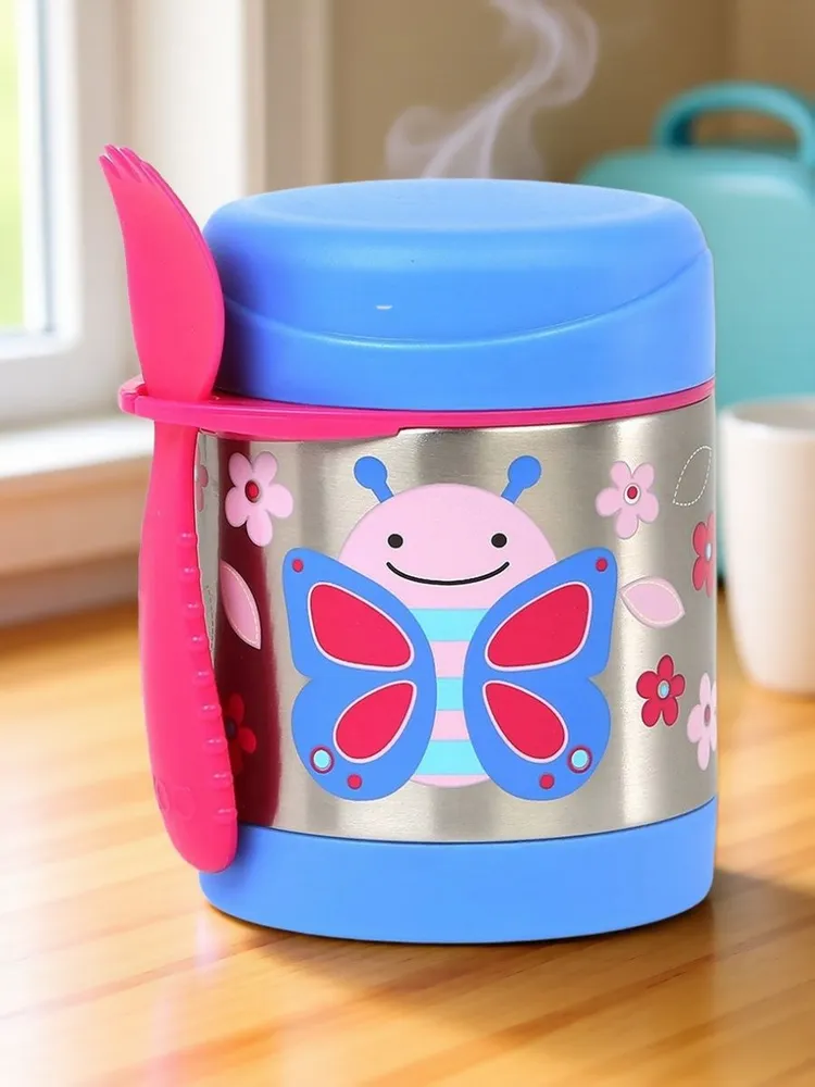 Термос Skip Hop со столовым прибором Бабочка Блоссом - фото 1