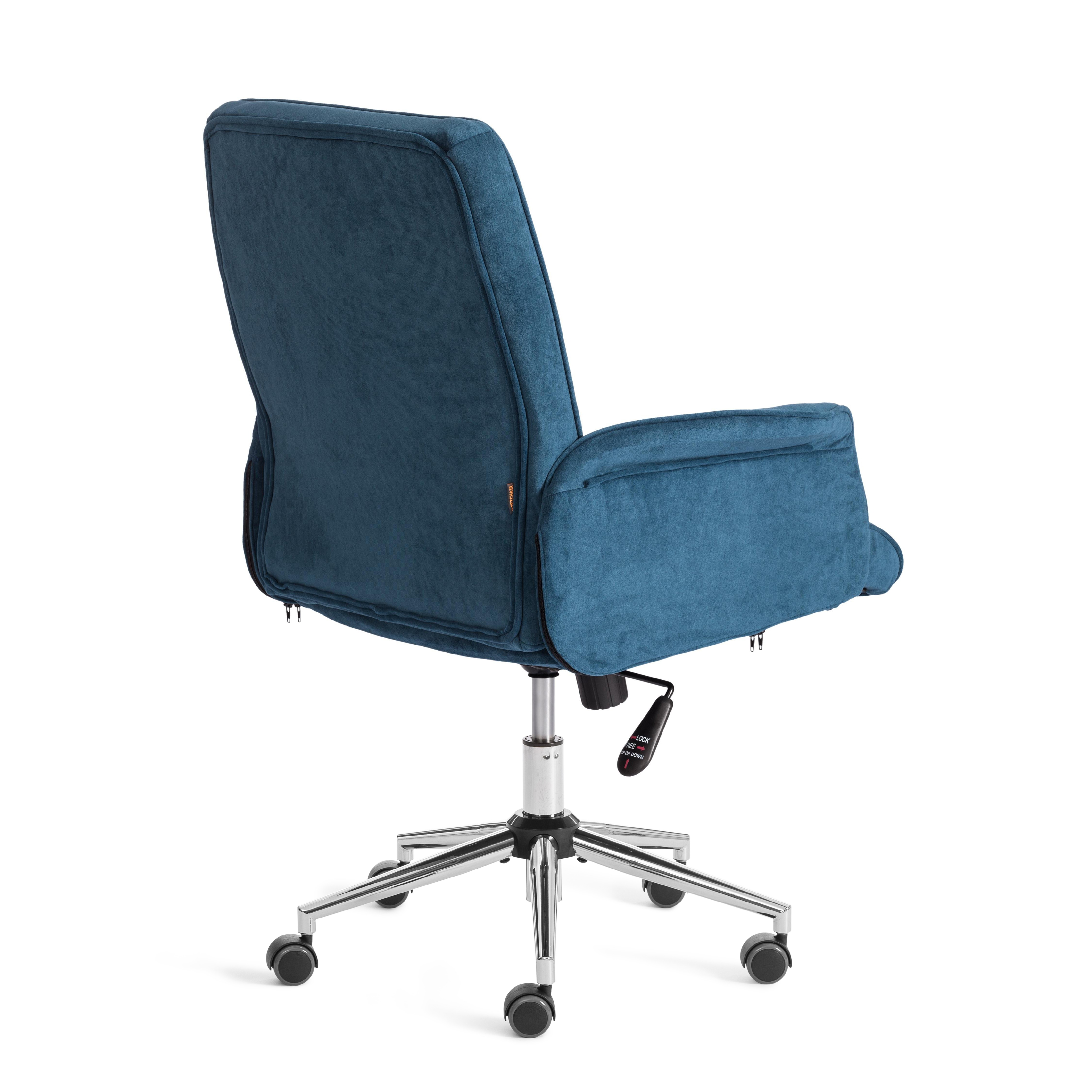 Компьютерное кресло TETCHAIR Йорк флок синий - фото 4