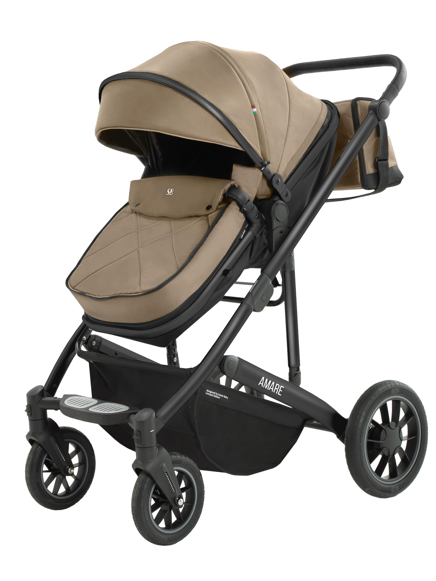 Коляска трансформер Sweet Baby Amare GL Beige бежевый - фото 21