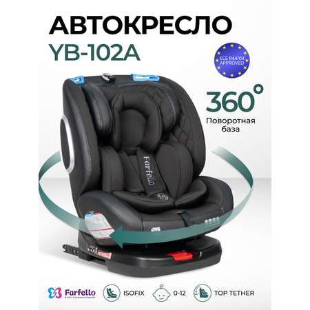 Автокресло Farfello YB102A Isofix 0+/1/2/3 (0-36 кг) черный