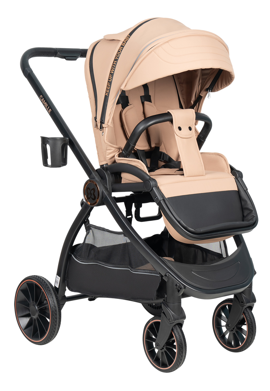 Коляска 3в1 Farfello Camille бежевый - фото 21