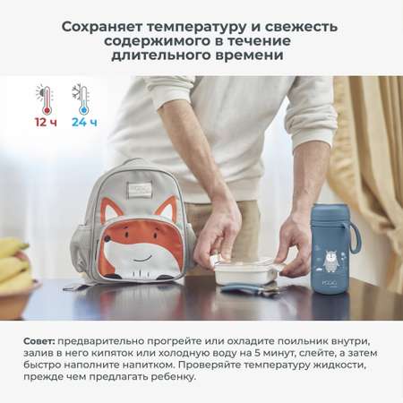 Термос-поильник детский Nuvita с мягким носиком 350 мл синий