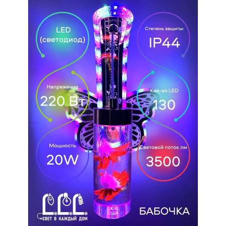 Бра настенный светильник LLL Бабочка красный