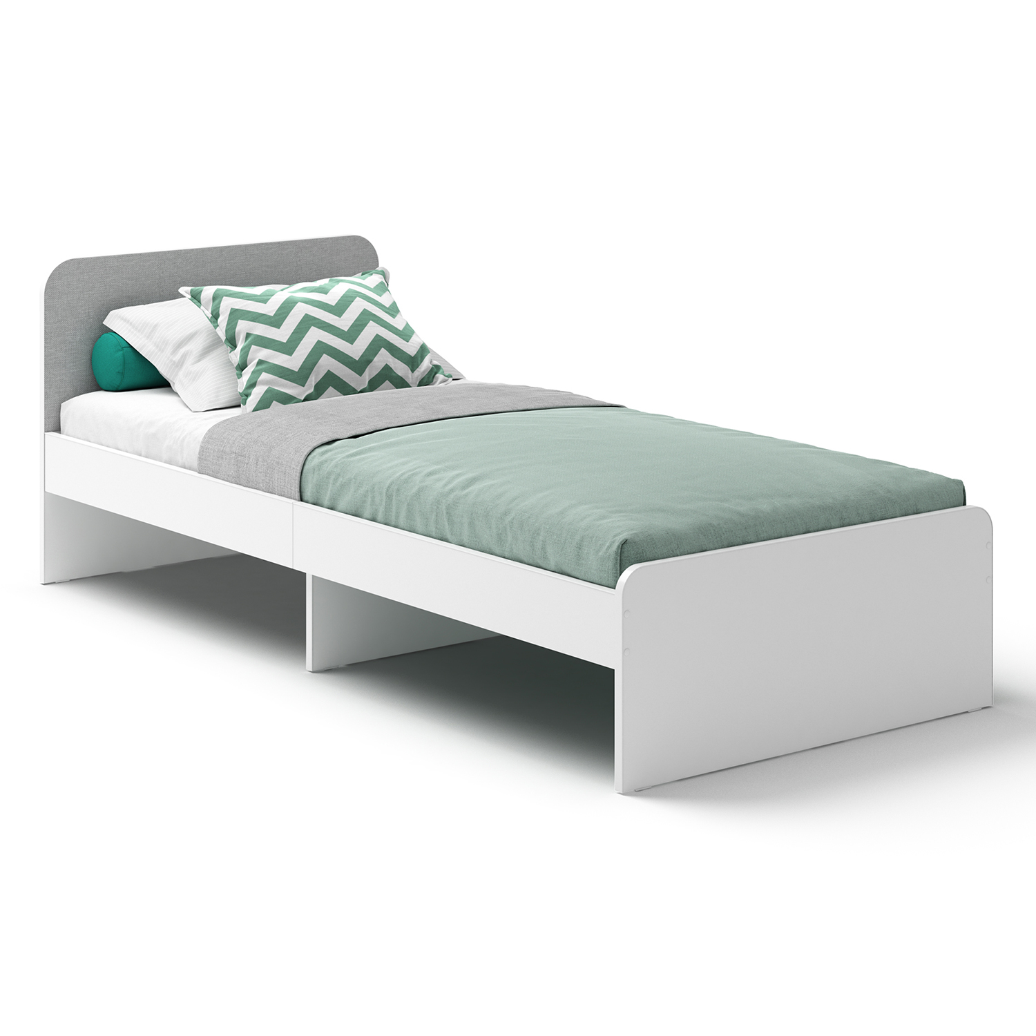 Кровать подростковая ROMACK (серый) - фото 1