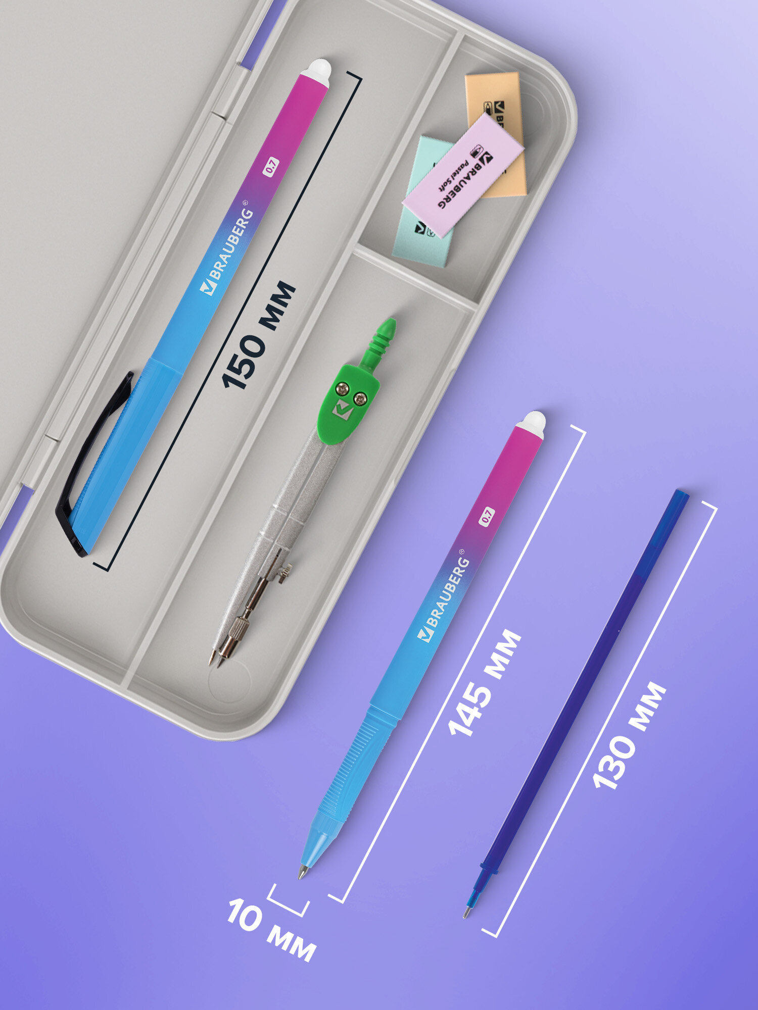 Ручка со стираемыми чернилами Brauberg 1 шт. - фото 5