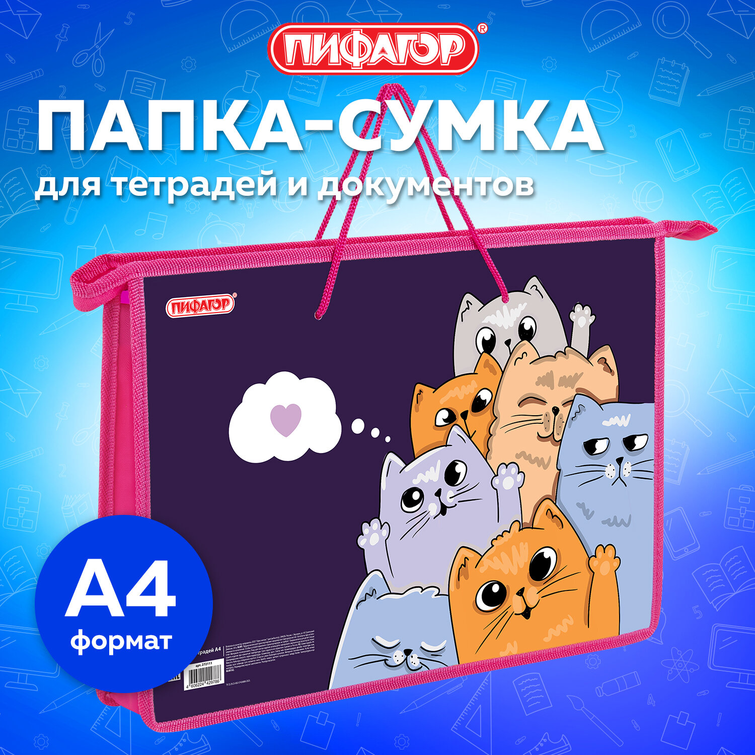 Папка для тетрадей Пифагор А4 - фото 1