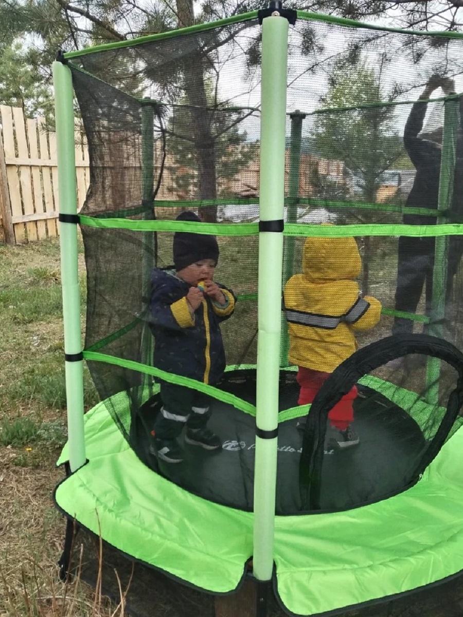 Батут каркасный Perfetto Sport с защитной cеткой 5ft диаметр 1,4 м зелёный - фото 10