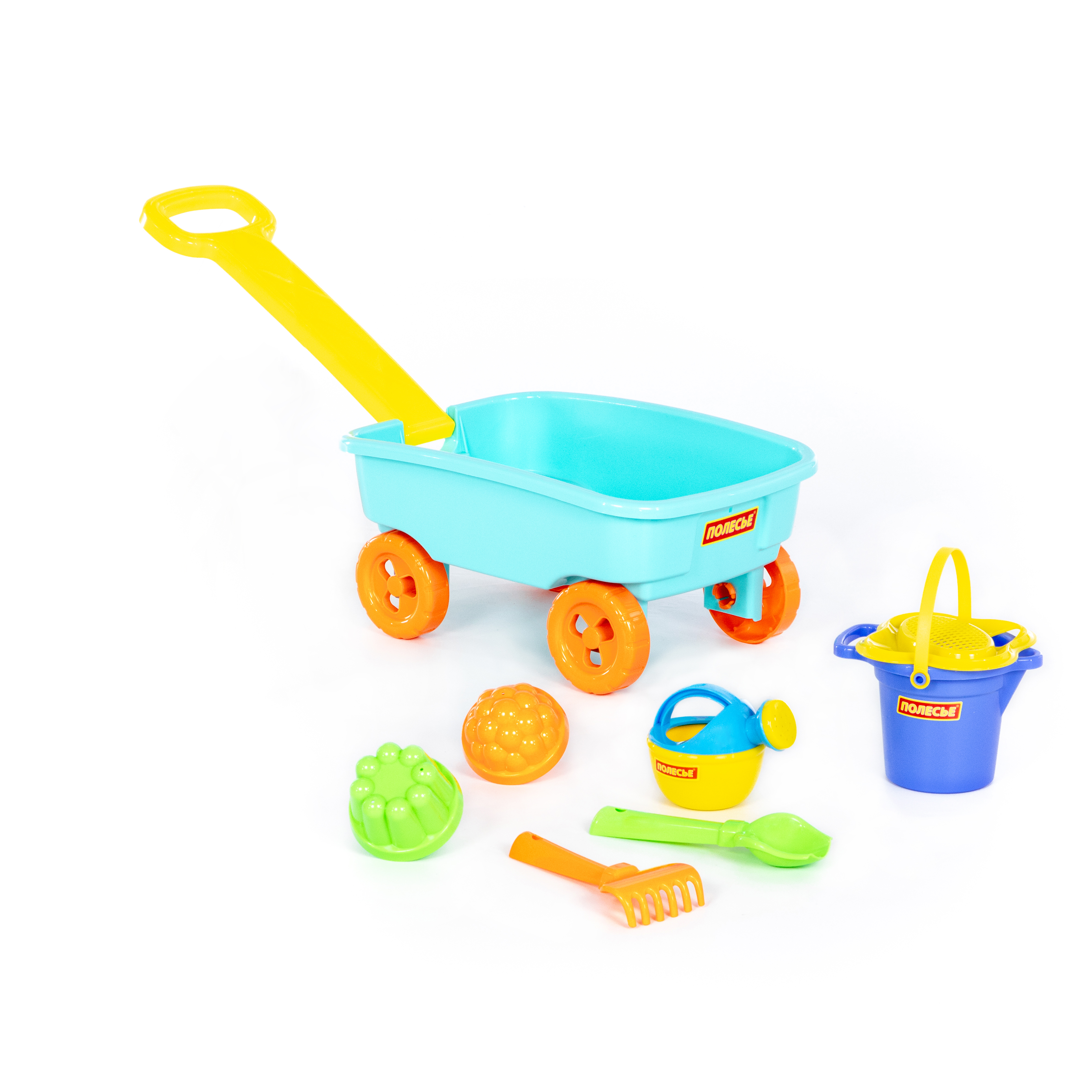 Песочный набор Полесье с тележкой 1 предм. - фото 4