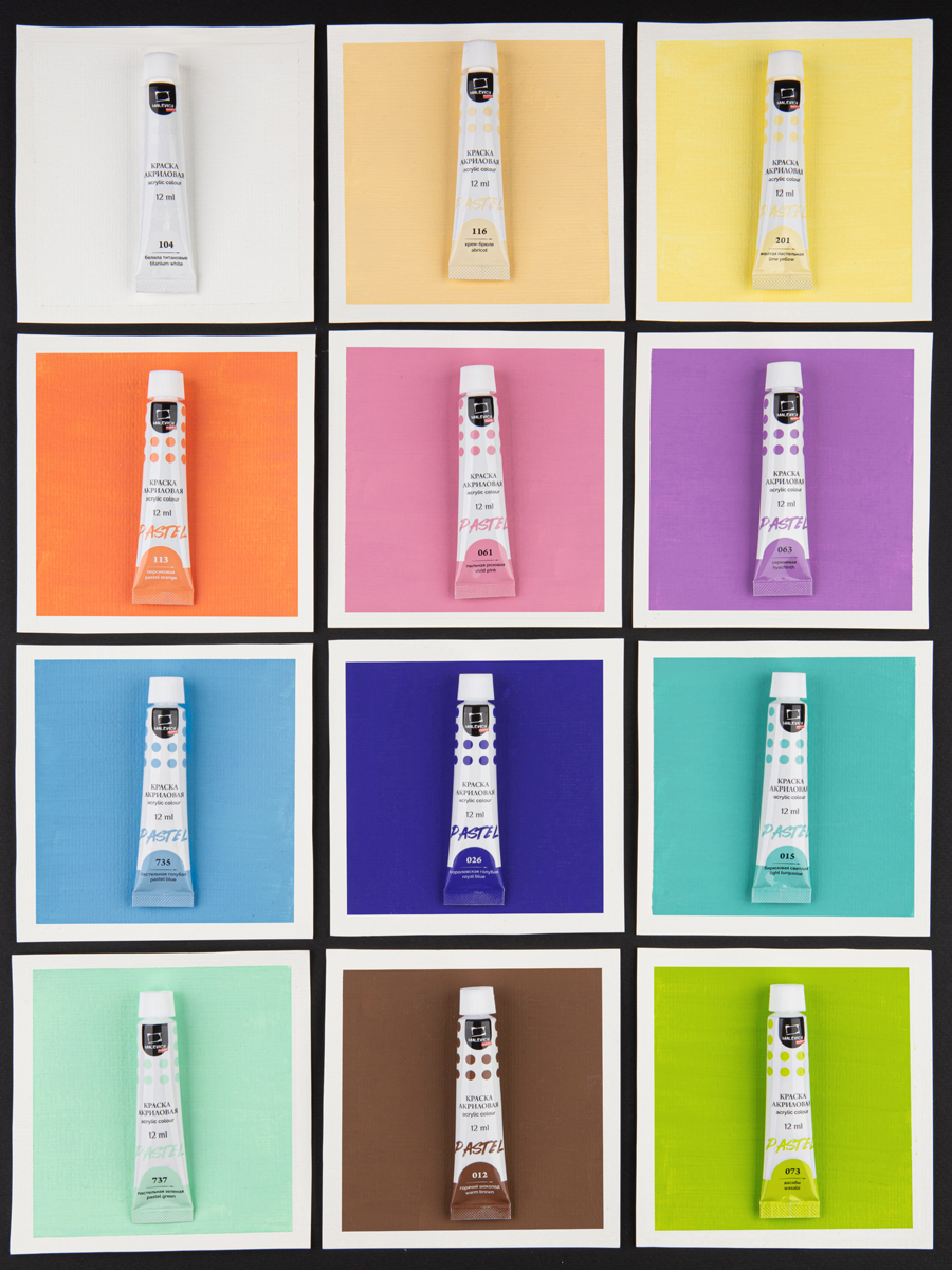 Краски акриловые Малевичъ 12 цв. - фото 4