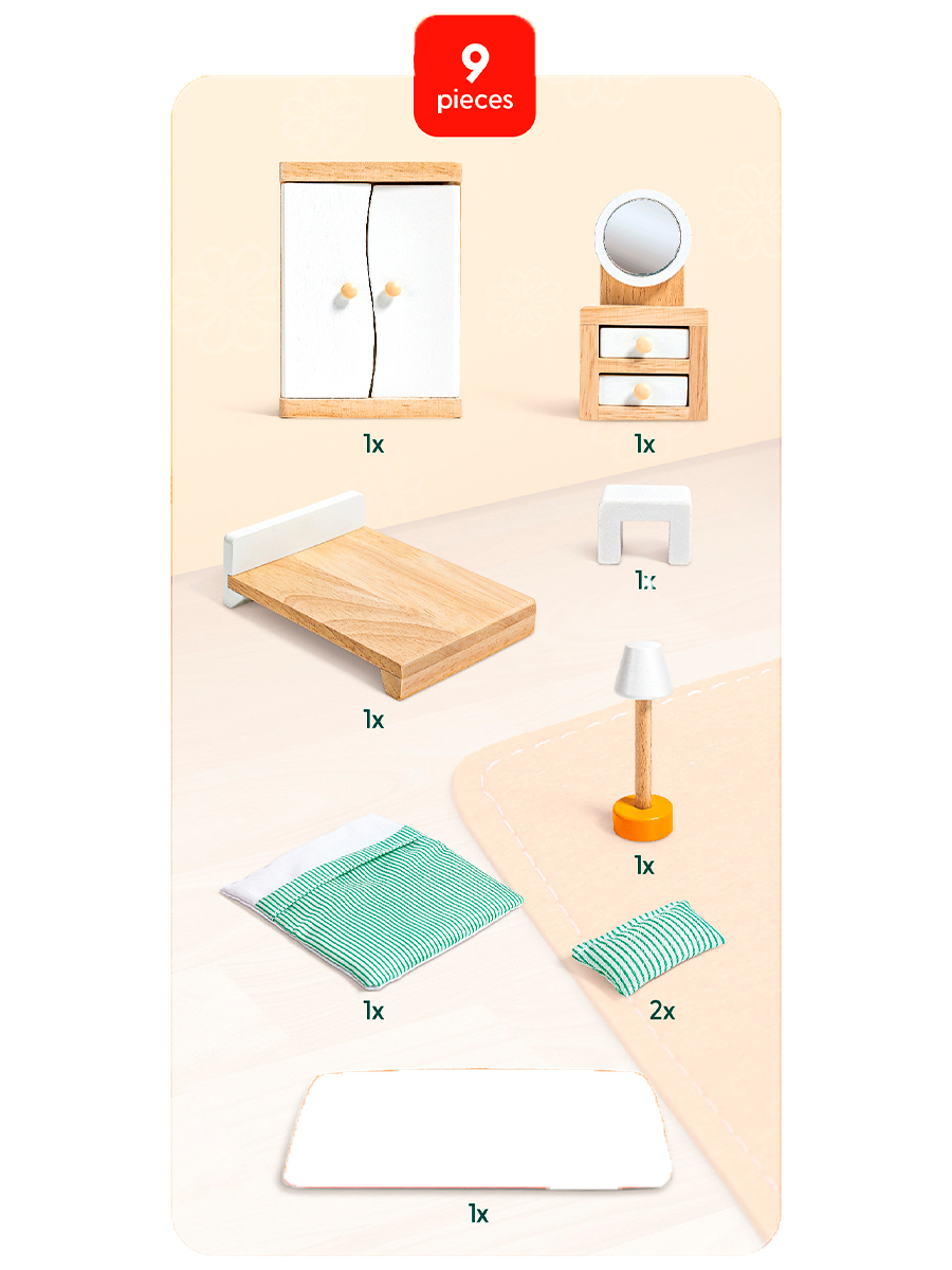 Аксессуар для кукол Hape комплект мебели E3450_HP - фото 4