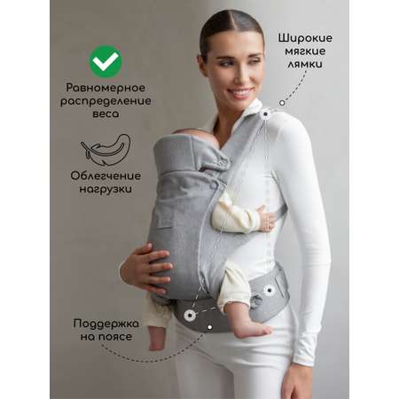 Эргорюкзак 3в1 Amarobaby Near серый