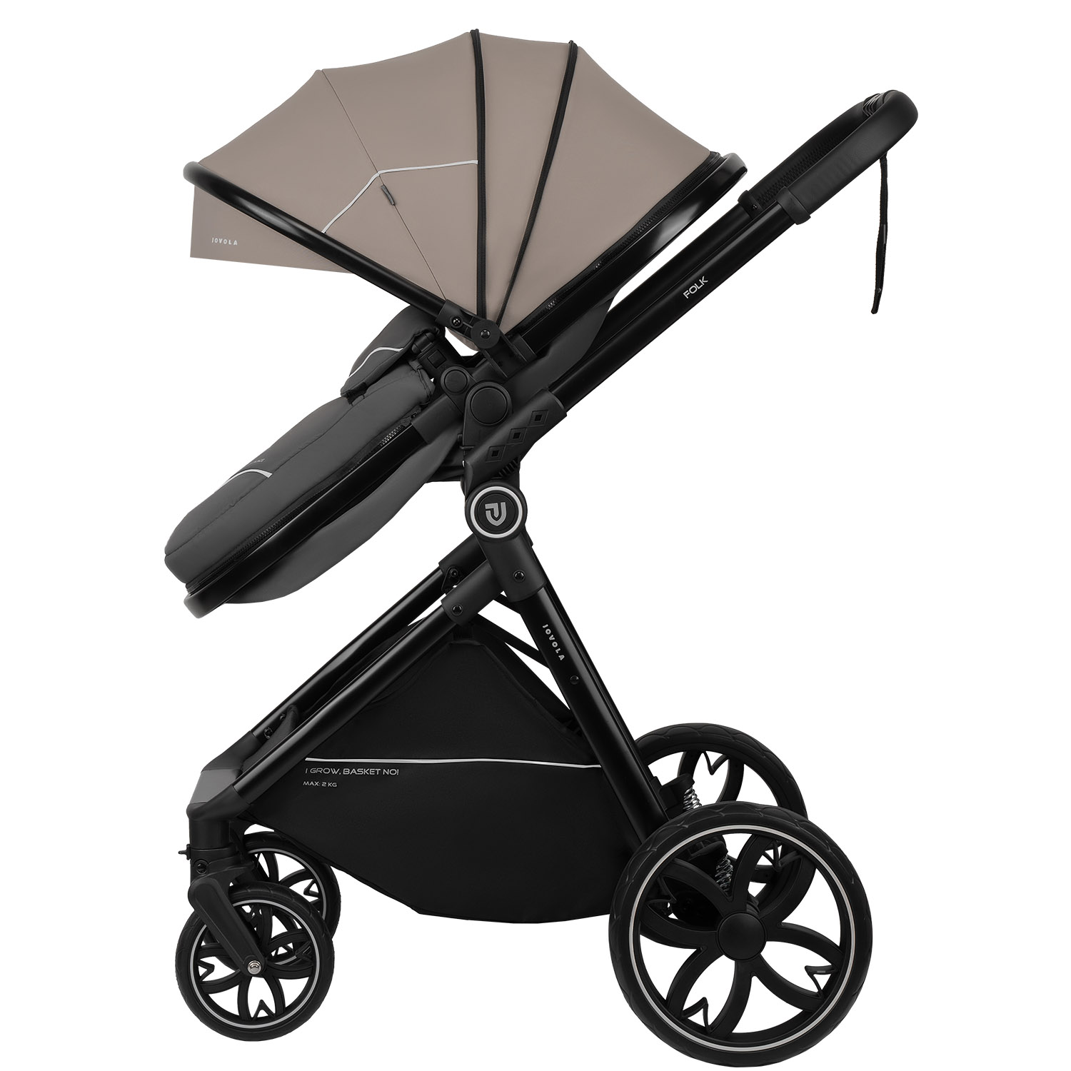 Коляска трансформер JOVOLA Folk 2в1 бежевый - фото 18