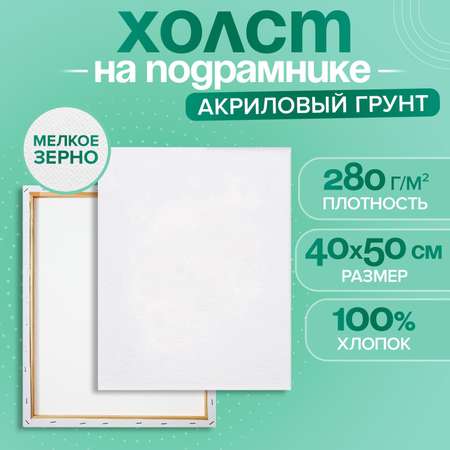 Холст Calligrata на подрамнике хлопок 100% акрил грунт 1,6*40*50 см