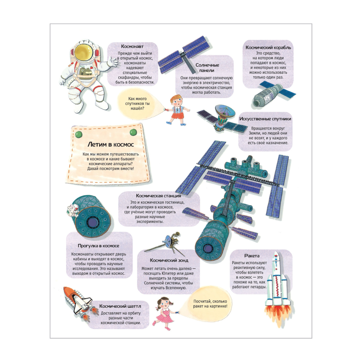 Книжка с фонариком Attivio Бескрайний космос 21*25см - фото 2