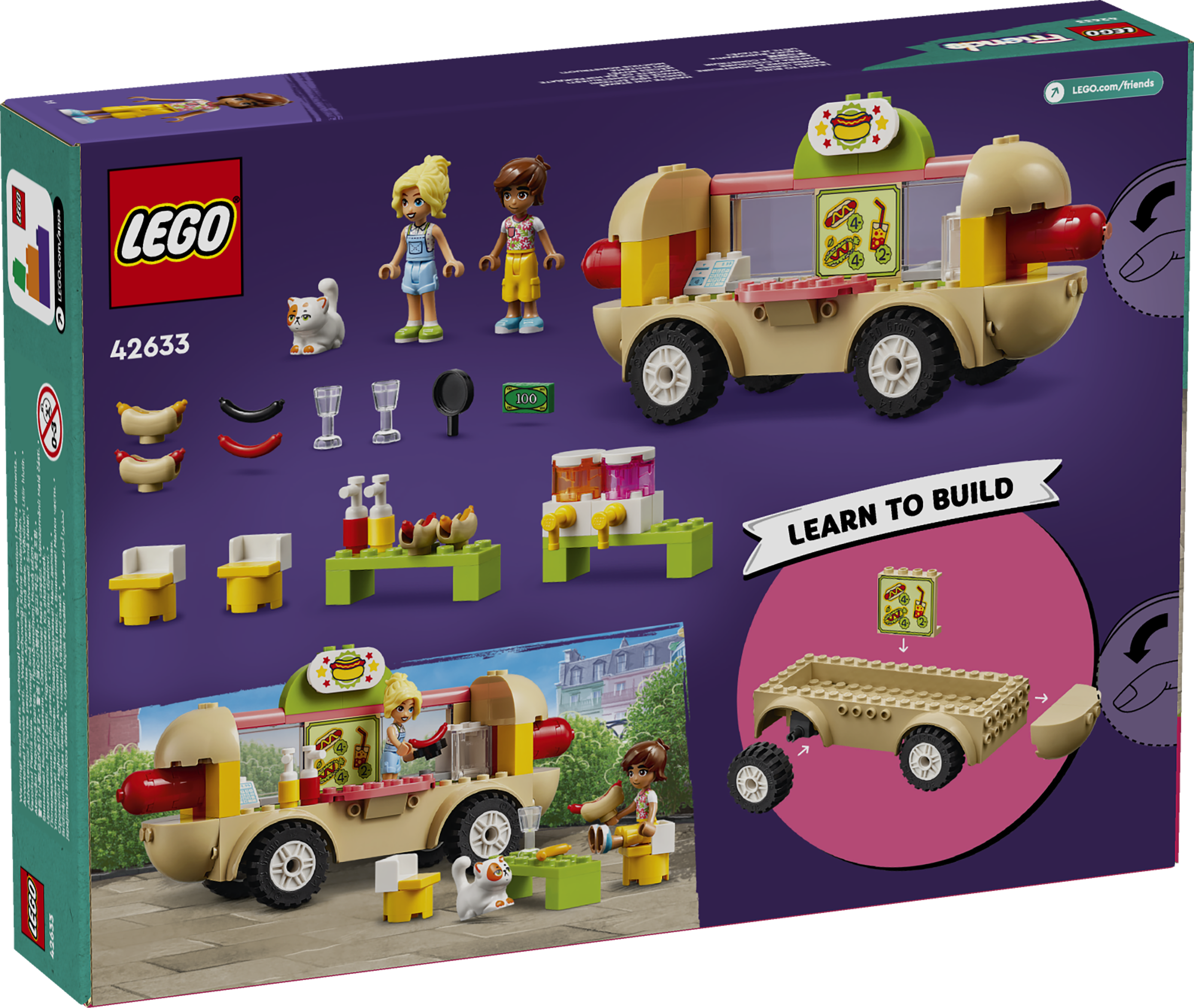 Конструктор LEGO Friends Грузовик для хот-догов 100 дет. - фото 4