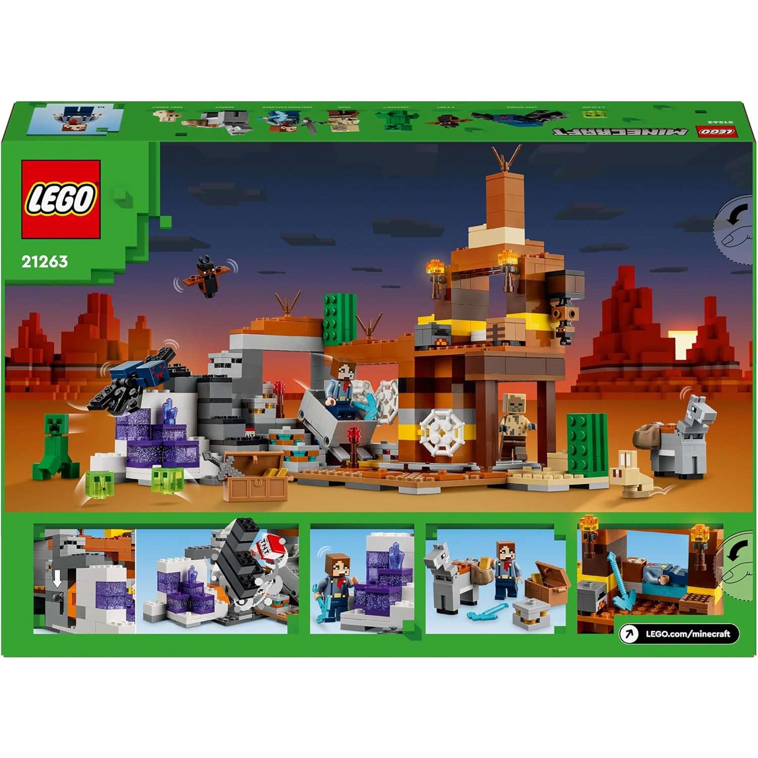 Конструктор LEGO Minecraft Шахта Бесплодных земель 538 дет. - фото 9