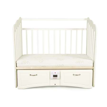 Детская кроватка Dakababy прямоугольная, поперечный маятник (белый)