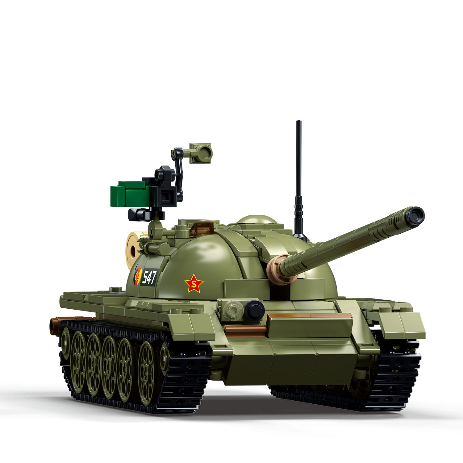 Конструктор SLUBAN Танк T54C 604 дет. - фото 4