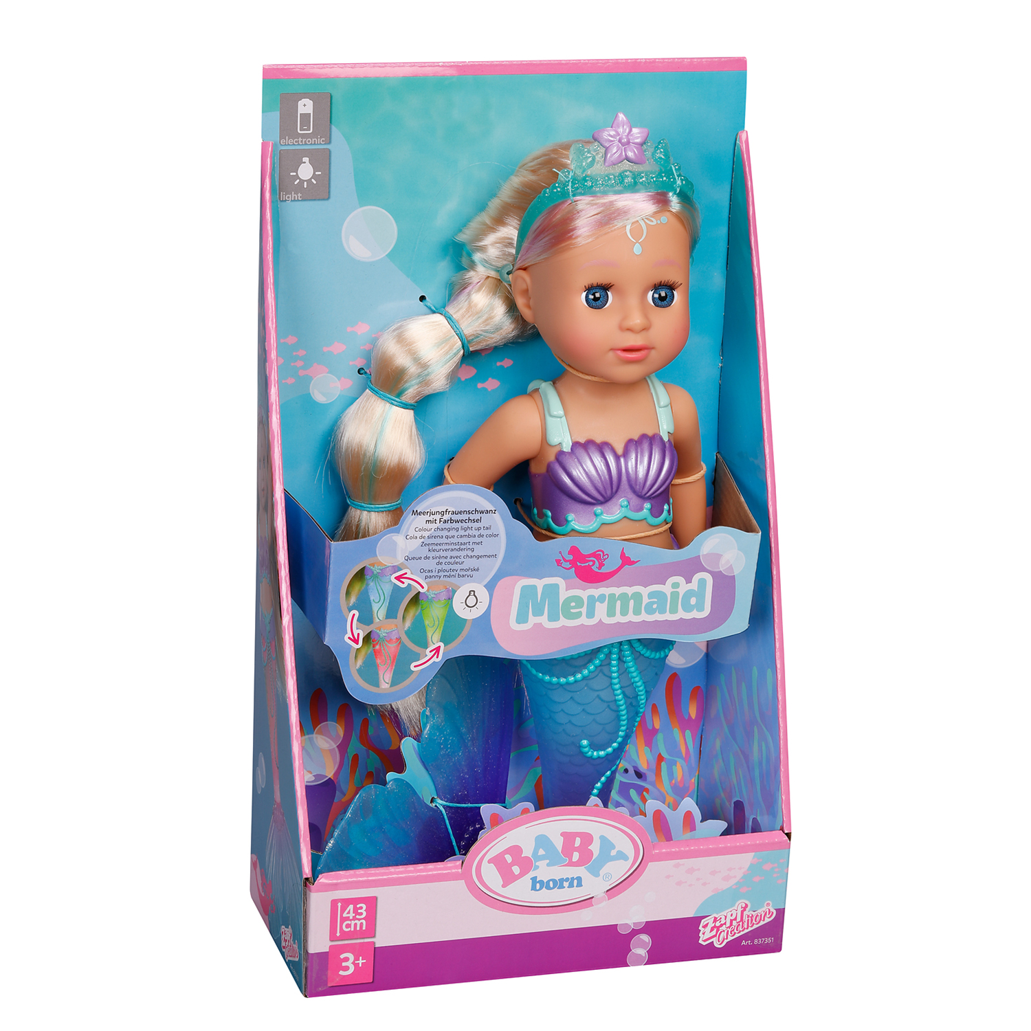 Кукла пупс BABY BORN Интерактивная кукла Русалка высота 43 см 73962 - фото 5
