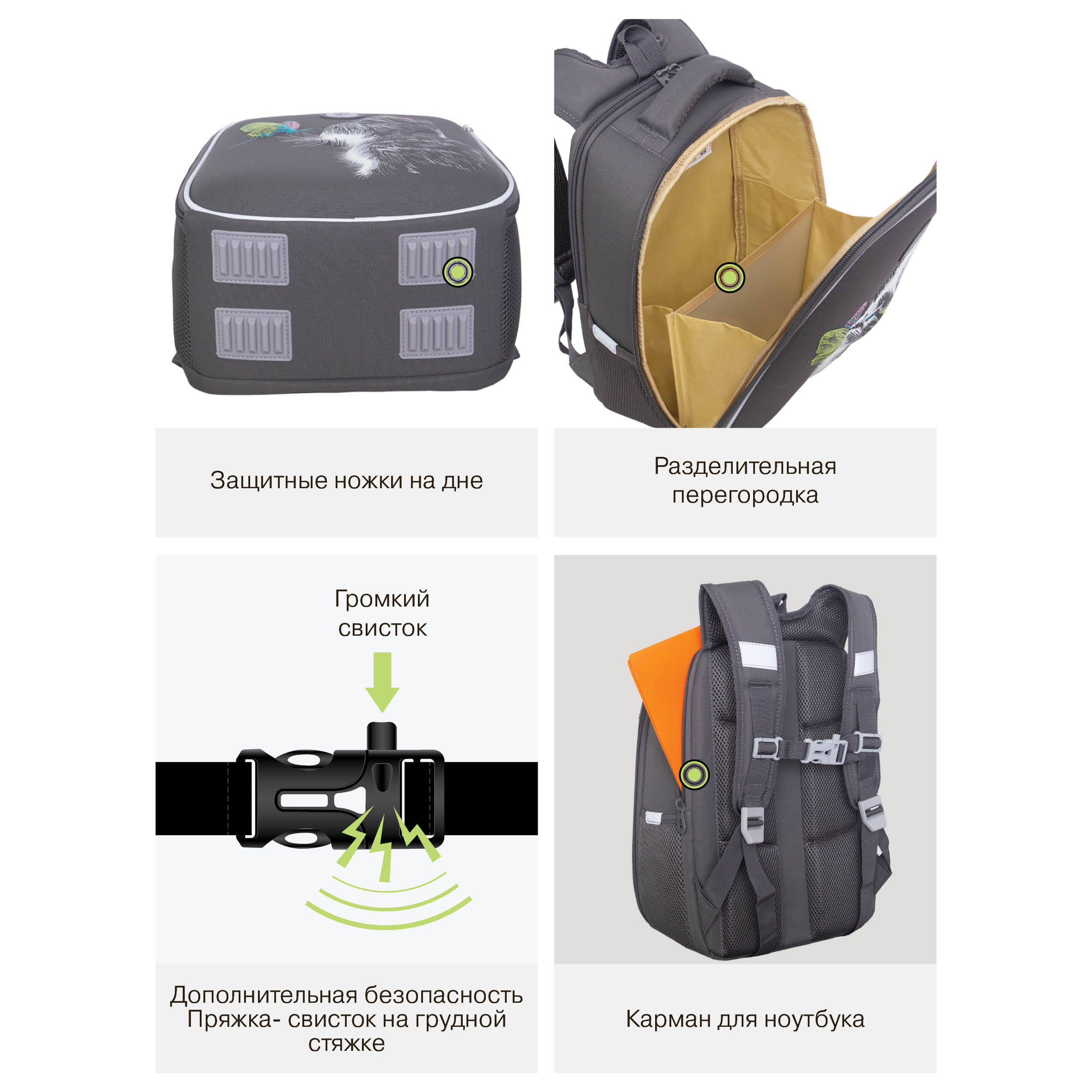 Ранец Grizzly Для девочки - фото 15