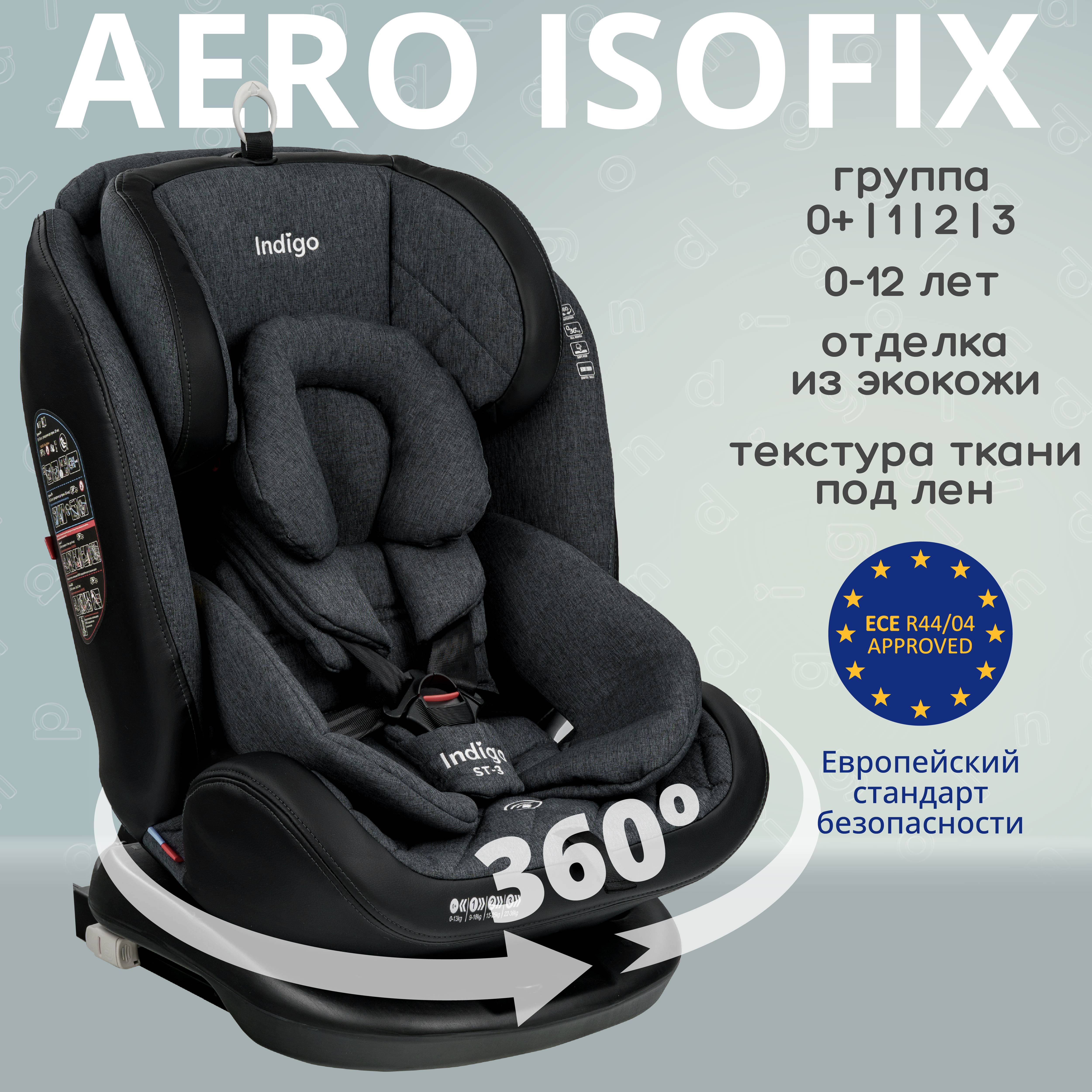 Автокресло Indigo Aero Isofix 0+/1/2/3 (0-36 кг) - фото 1