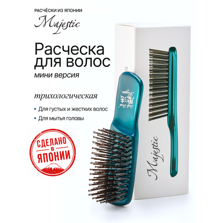 Массажная расческа Majestic зеленый