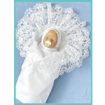 Конверт на выписку Делоникс Пеленка уголок с кружевом белый