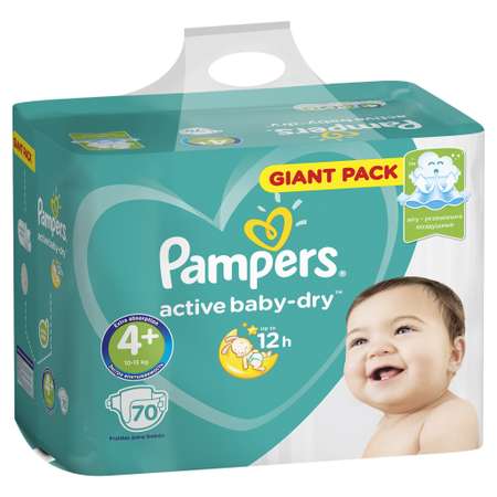 Подгузники Pampers Active Baby-Dry 4 (10-15 кг) 70 шт.
