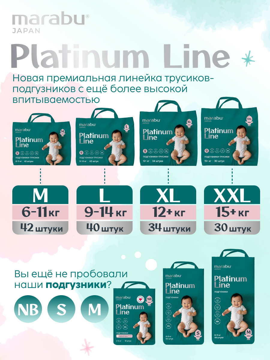 Трусики MARABU для новорожденных L 40 шт. - фото 10