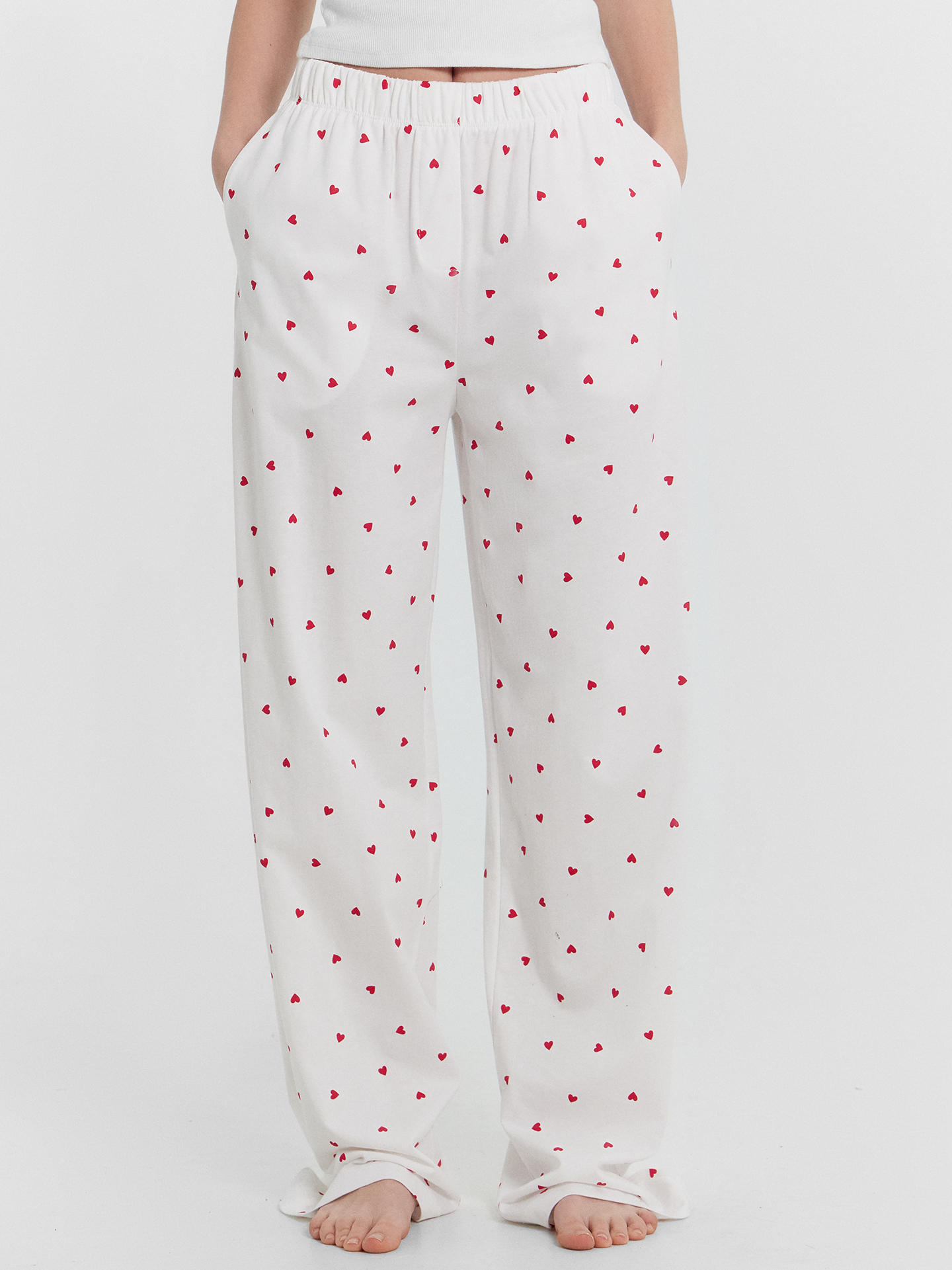 Брюки Mark Formelle (Марк Формэль) 532524-1/сердечки на белом - фото 1