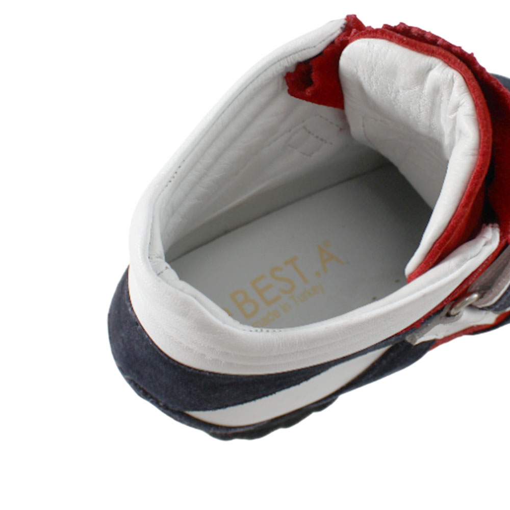 Кеды BEST.A 696-120-1-OV BESTA Кеды высокие,синий,белый,красный - фото 4