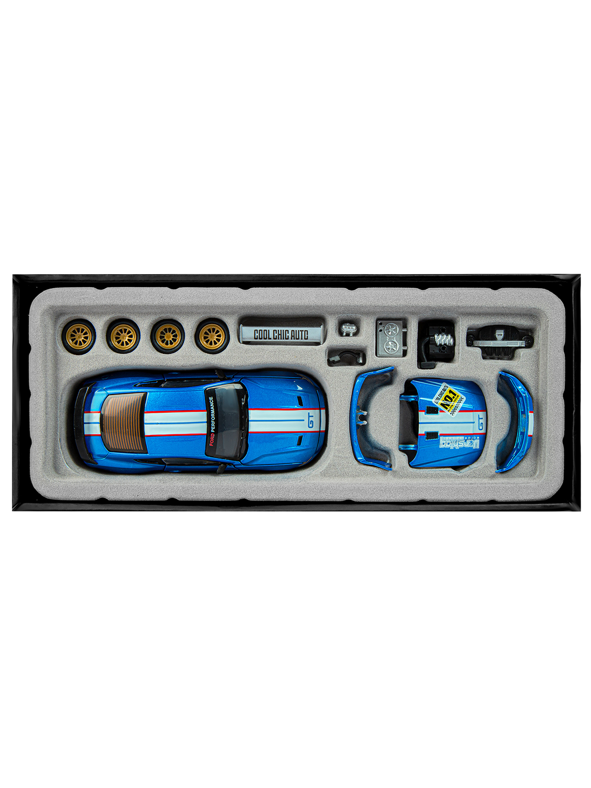 Автомобиль АВТОпанорама Ford Mustang Сборная модель 1:42 JB1251726 - фото 30