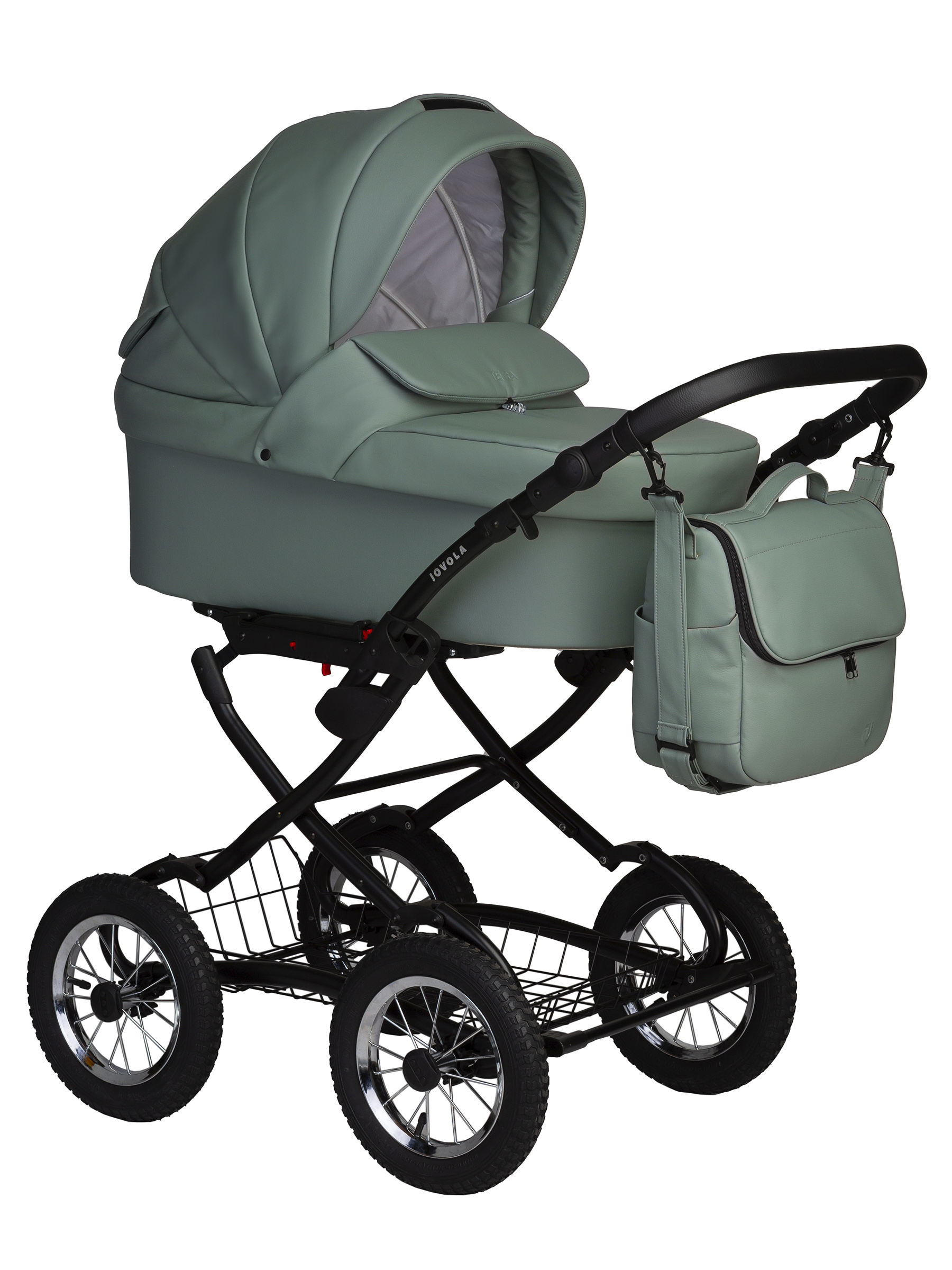 Коляска люлька JOVOLA Tessa Eco Light Classic зеленый - фото 1