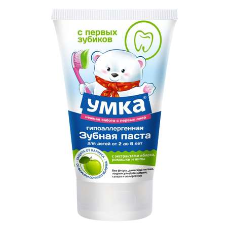 Зубная паста Умкa без фтора фруктовый, яблоко