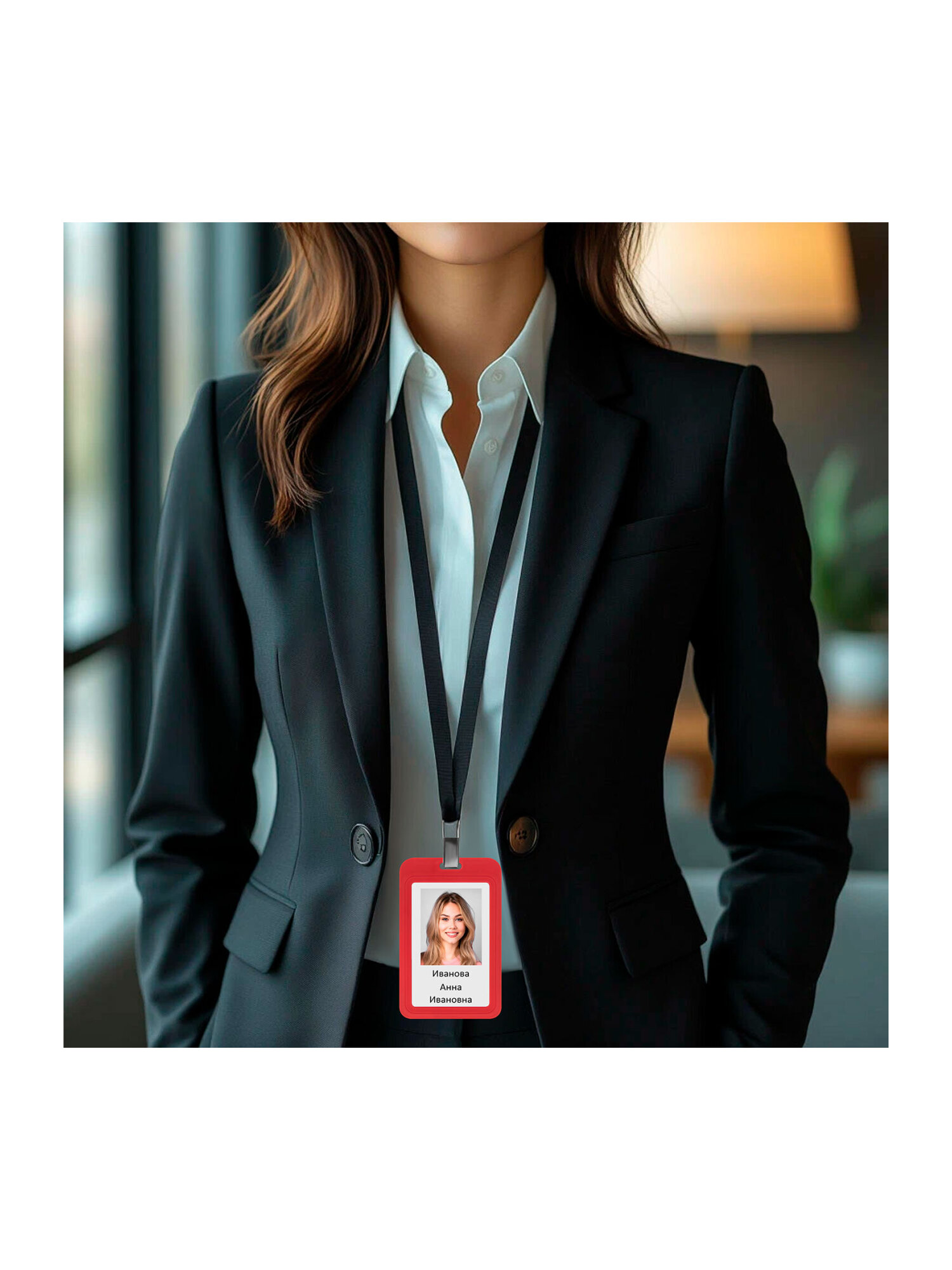 Бейдж Brauberg красный - фото 10