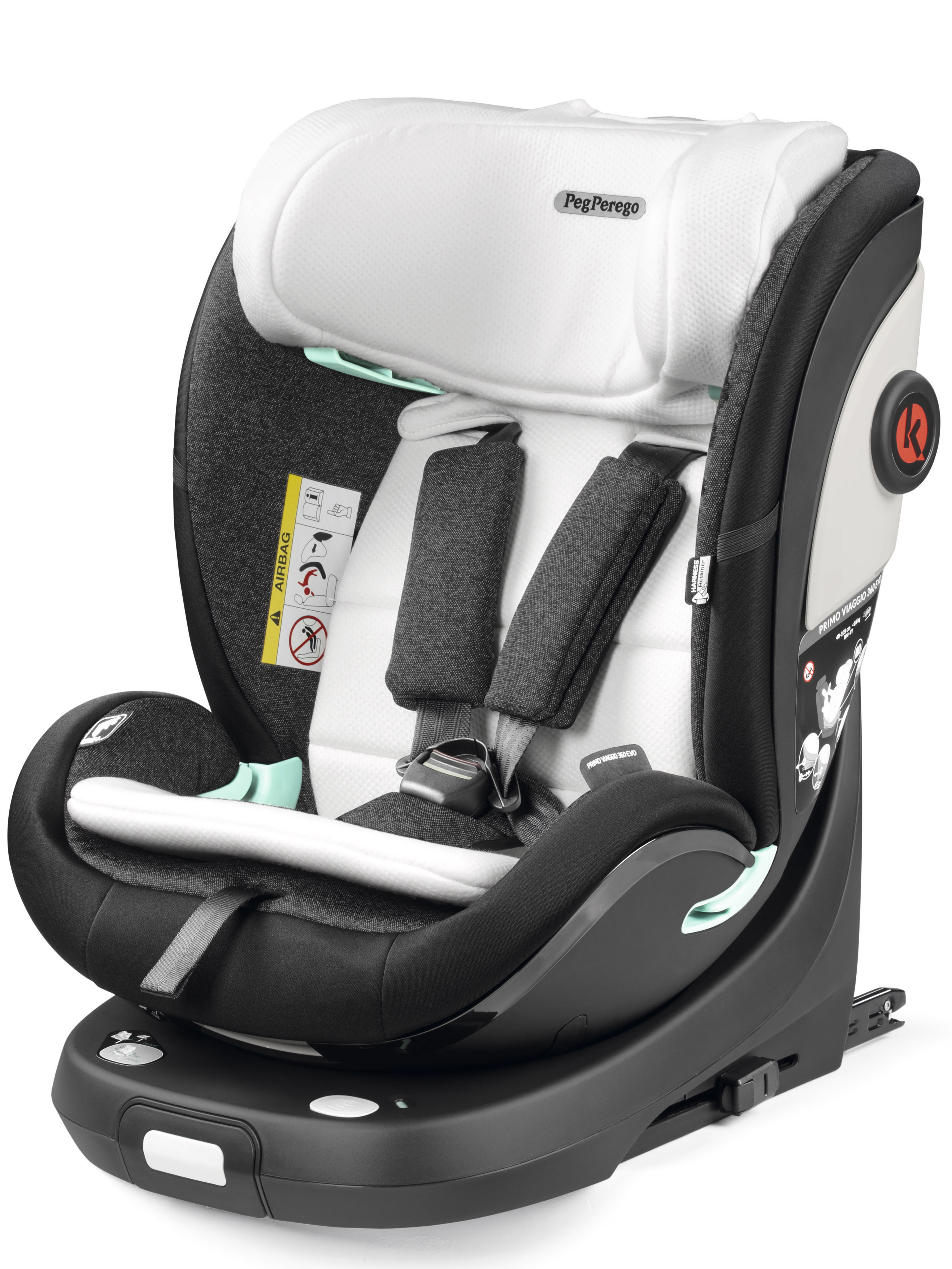 Автокресло Peg-Perego 360 Evo Isofix 0+/1/2/3 (0-36 кг) серый - фото 4