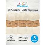 Пряжа полушерстяная Alize 100г 200м 5шт