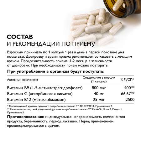 Фолиевая кислота Dr. Zubareva капсулы