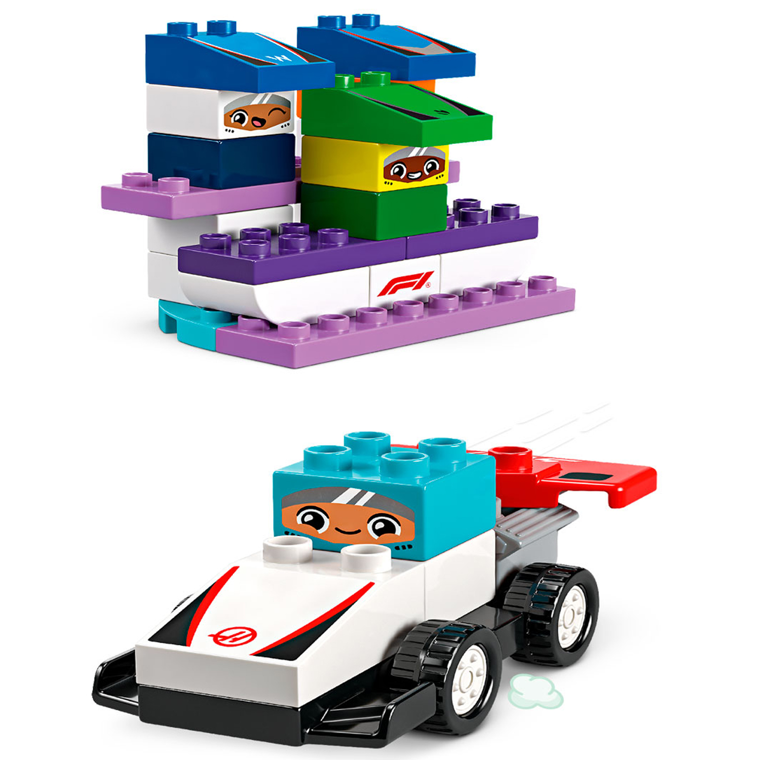 Конструктор LEGO DUPLO Гоночные автомобили и водители блочный - фото 7