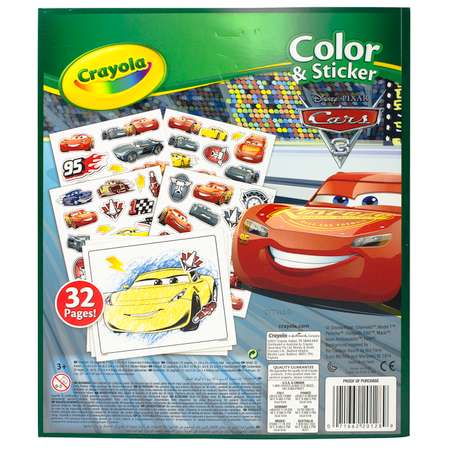 Раскраска Crayola с наклейками Тачки 3