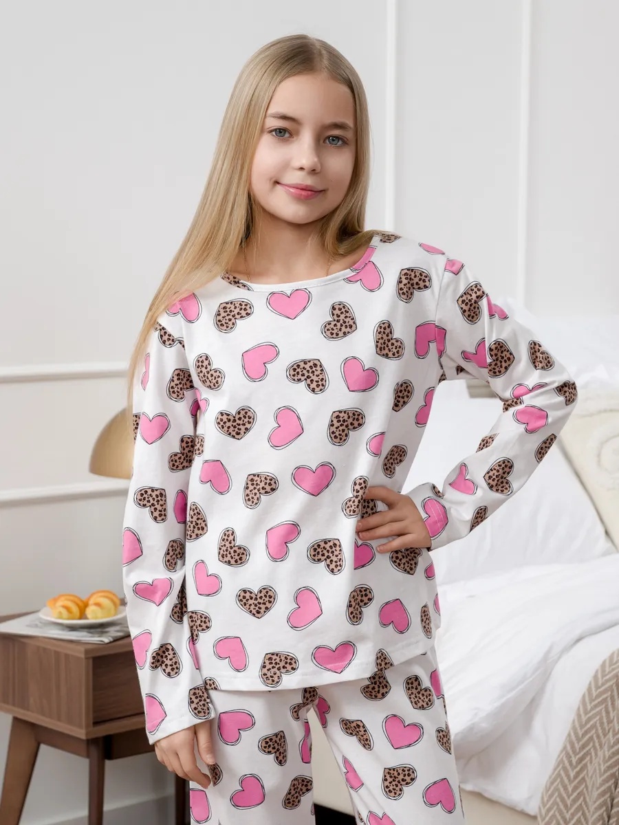 Пижама NATIVIA ПДТ/сердечкилеопардрозовые - фото 7