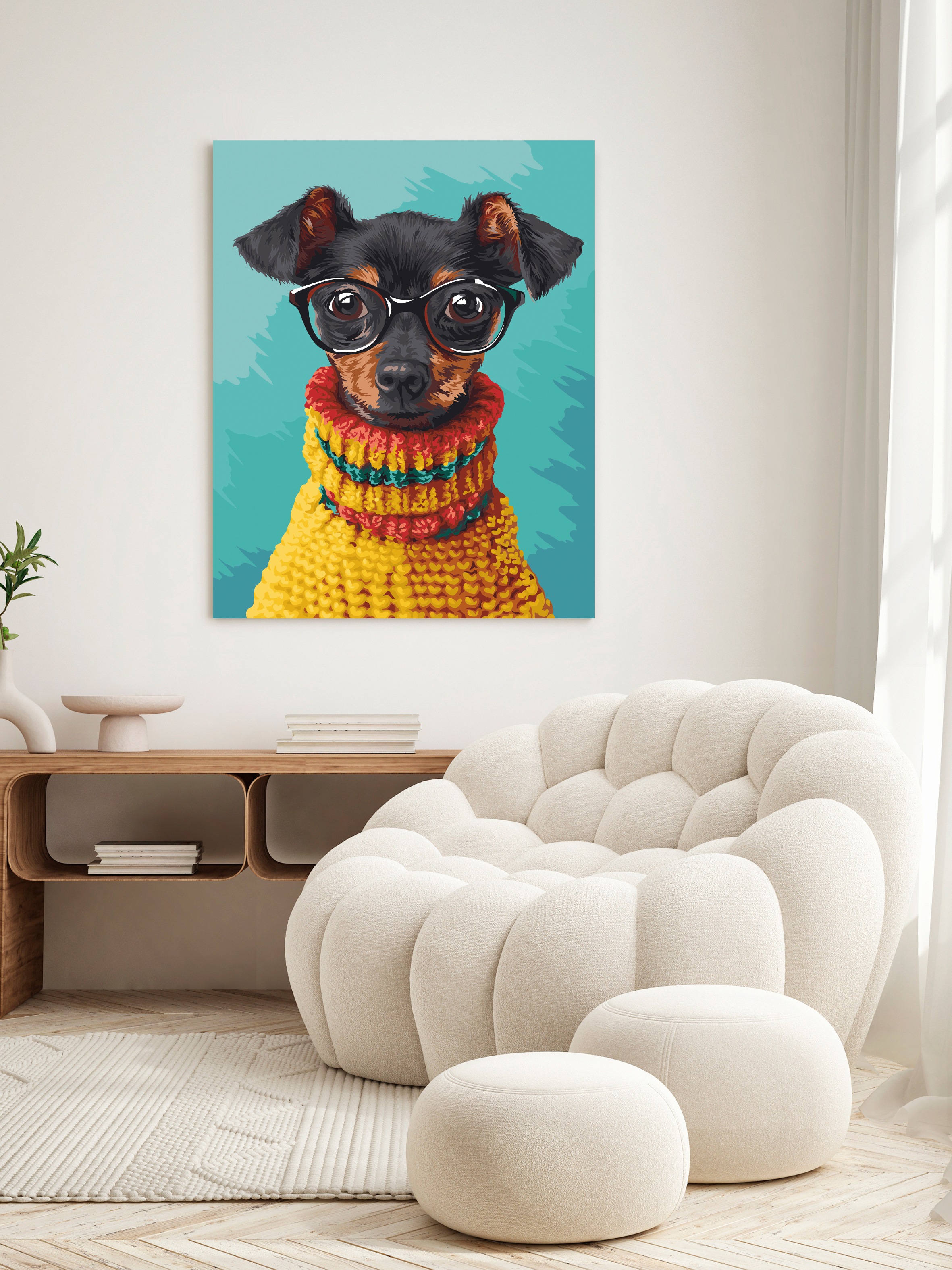 Картина по номерам Это просто шедевр Той в очках в ассортименте - фото 3