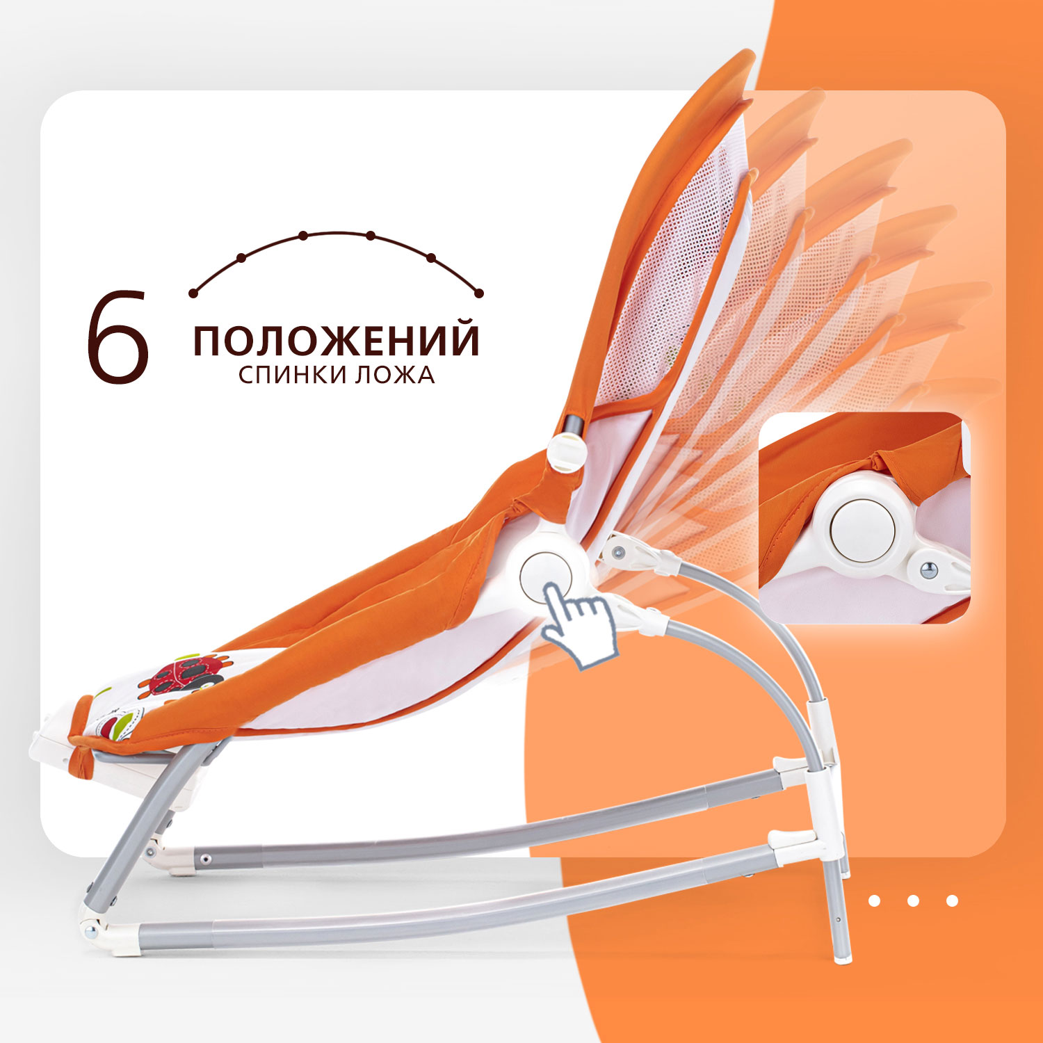 Качели-шезлонг для новорожденных Nuovita Mese - фото 5