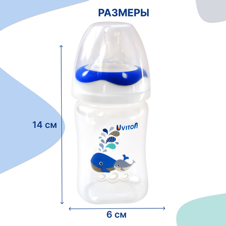 Бутылочка Uviton Classic+ 150 мл 1 шт. в ассортименте