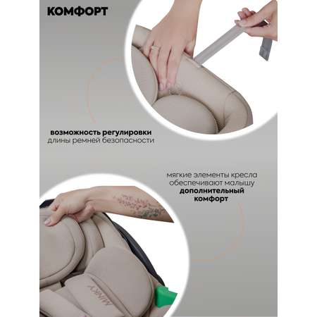 Автокресло Indigo Minky 0 (0 -13 кг) бежевый