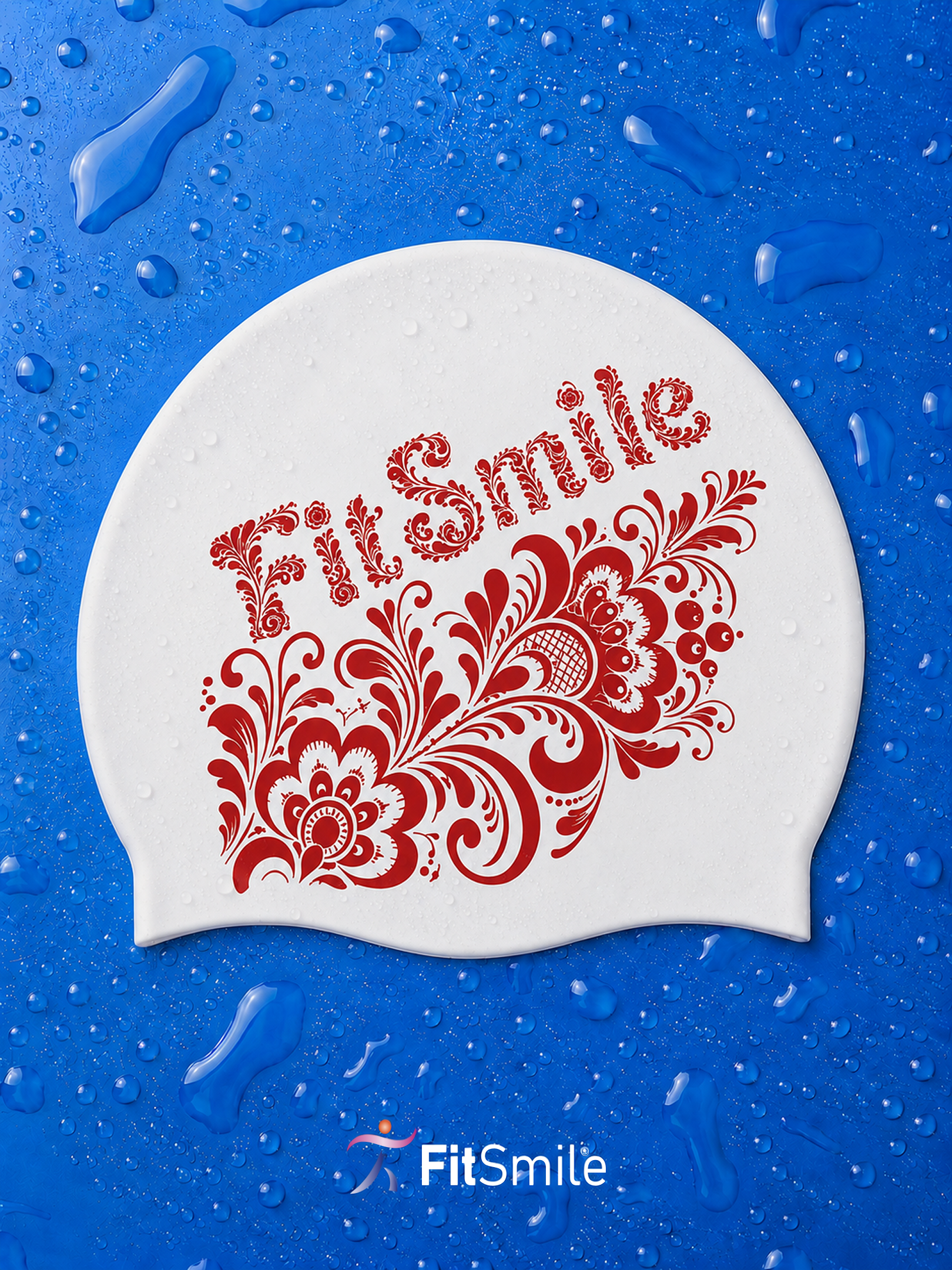 Шапочка силиконовая FitSmile А-ля рус Fitsmile красная - фото 1