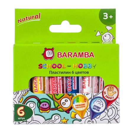 Пластилин Baramba 6 цв.
